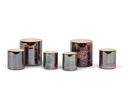 Votive cylindrical burgundy marble finish - set of 2 - Ø9 x 10 cm/ Ø12 x 13cm - p 2 sets