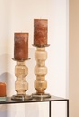 Chandelier 3 roll  - glass - luster brown - Ø 13x31cm - p/1/4