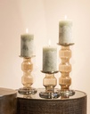 Chandelier 5 roll  - glass - luster brown - Ø 13x50cm - p/1/4