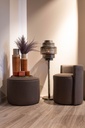 Pouf - linen fabric - ADMIRAL042- brown - big - Ø 55x40cm - p/1/1
