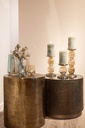 Side table with mirror - * - brass antique - Ø50x41 cm - p/1/1