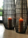 Cocoon hurricane vertical wire - metal - bronze antique - Ø 40x92cm - p/1/1