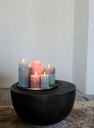 Coffee table bronze with matt black wooden top - wood & metal - bronze matt black - Ø 53x28cm - p/1/1