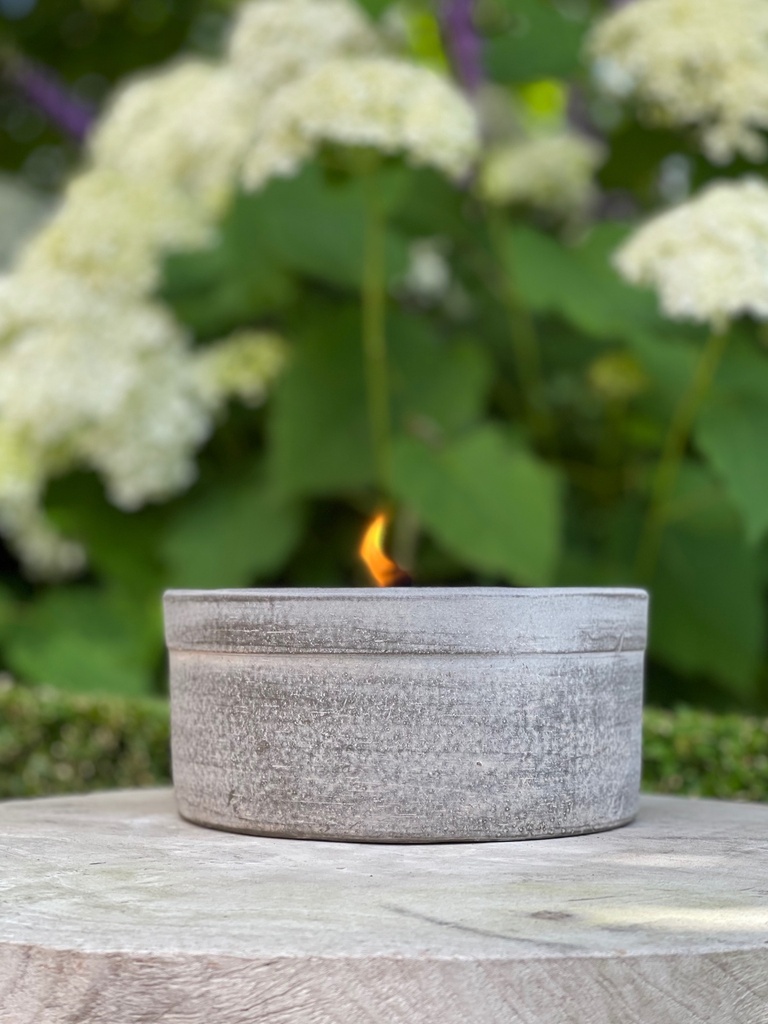 Choco aged terracotta outdoor bowl candle - Ø 18x8cm - 1 - ext. cot. - p /4/1