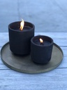Round black terracotta pot - Ø 11 x 12cm - 1 - ext. cot. - p/8