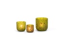 Vase - Glass - matt green orange spotted - Ø 15x15cm - p/1/8