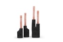Candleholder double  for Ø4,4 - wood - black mat brushed - 15X9X38cm - p2/12