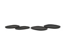 Organic plate - acacia - black - 23x15x1,5cm - p2/4