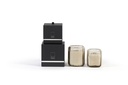 Scented candle square rounded light smoke vase vertical cutting - Ø 11,5x12,5cm - 2 - int. cot. - p/4