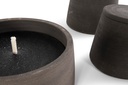 Black terracotta scented (Lavender / Rosemary / Pine) outdoor candle - Conical with cover in Black Giftbox - Ø 20x19cm - 1 ext. cot. - p /2