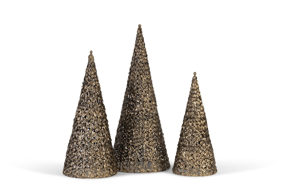 Xmas Tree leaves - iron - bronze - Ø36x86cm - p/1/1