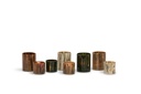 T-Light holder mosaic light amber - Ø10x13cm - 4/12