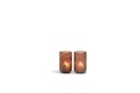 Thick votive stone finish shiny brown - Ø 10x16cm - 1/12