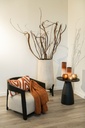 Club Chair ecru on black brushed wood- 61x58x60,5cm - p/1/1