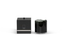 Scented candle black glass votive with organic rim - Ø 15 x 15cm - 4 - int. cot. - p/2