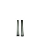 Long vase organic rim - glass - smoke - small Ø 11x60cm - p/2/4