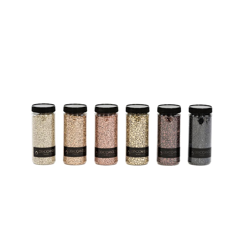 Decorative gravel 2/3 mm - copper / white gold / black / cream - 500 ml - p/6