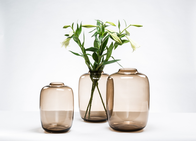 Bulb - glass - mocha or smoke - large Ø 32,5x45cm - p/1/1