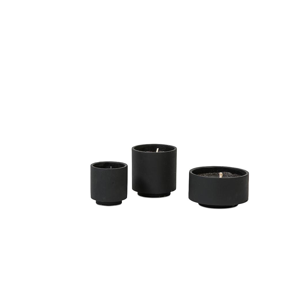 Round black terracotta pot - Ø 14 x 15 - 1 - ext. cot. - p/8