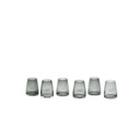 Conical votives Set of 6 - glass - smoke - Ø 8 x 10 - p/6/1