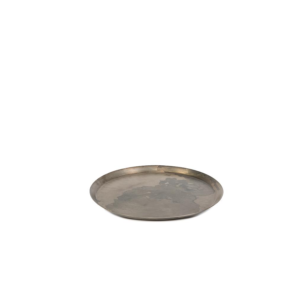 Round platter nickle antique Ø 44 x 2 cm - p / 1/4