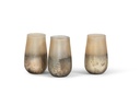 Vase - glass - matt gold luster black oxidised - Ø 9x16cm - p 12
