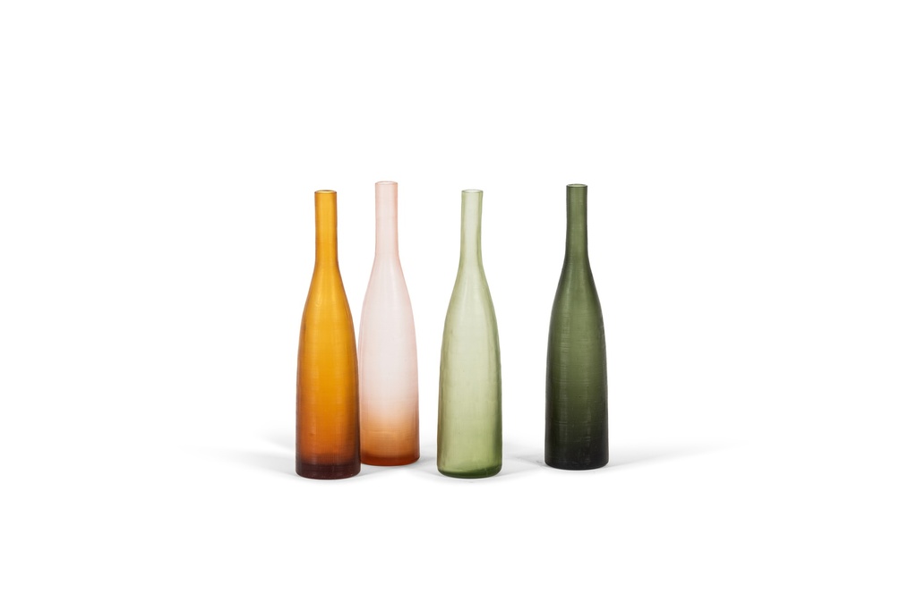 Solyflower cross cut - glass - copper or gold or green or steelgrey - Ø 6x28cm - p/4/16