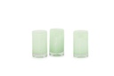 Cylindrical votive - glass - mint green - Ø 7x12cm - p/6