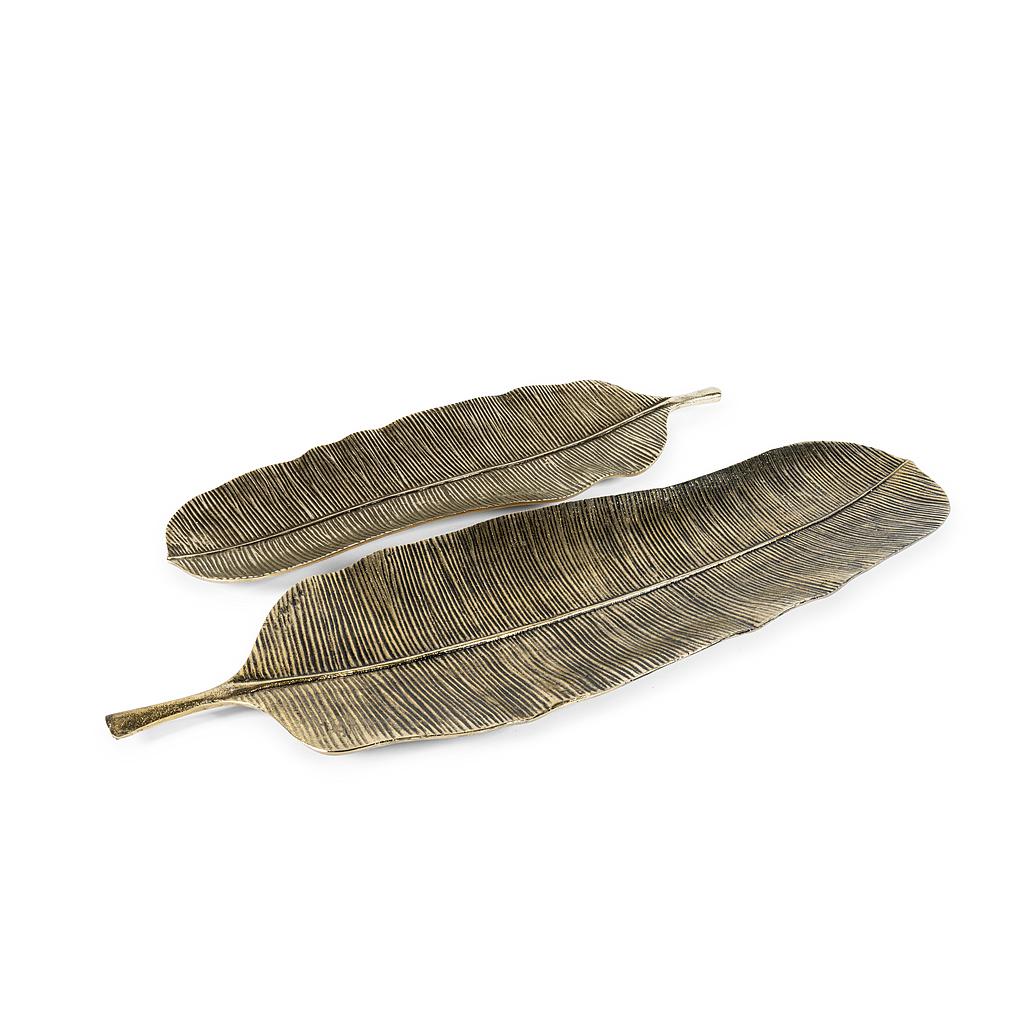 Leaf - metal - brass antique - large Ø 103x30cm - p/1/3