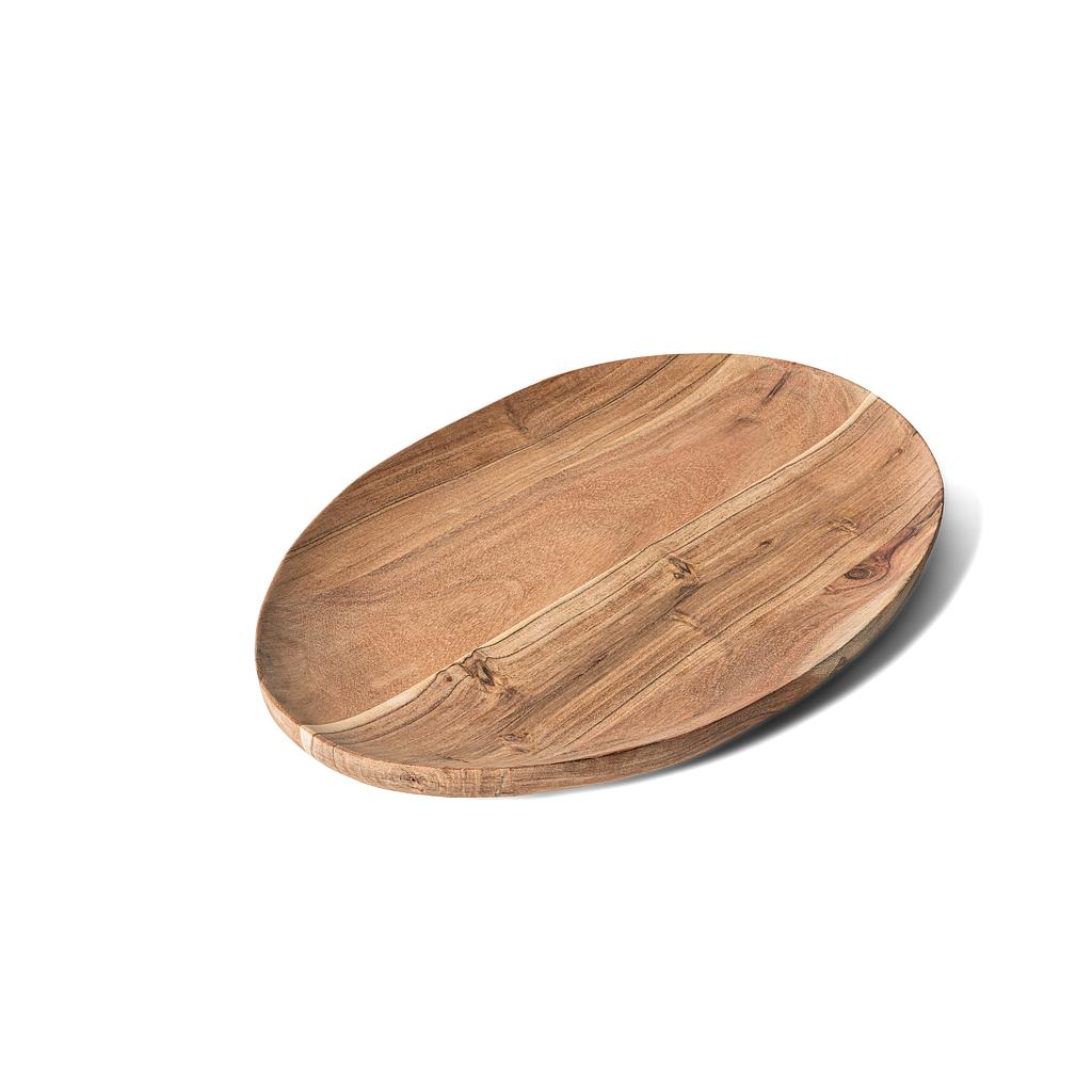 Bowl - wooden acacia - natural - big 45x30x2,5cm - p/4/12