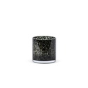 Vase - glass - smoke black spotted - Ø 15x15cm - p/2/1