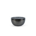 Coffee table bronze with matt black wooden top - wood & metal - bronze matt black - Ø 53x28cm - p/1/1
