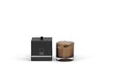 Scented candle moccha glass votive with organic rim - medium Ø 12 x 12cm - 4 - int. cot. - p/4 