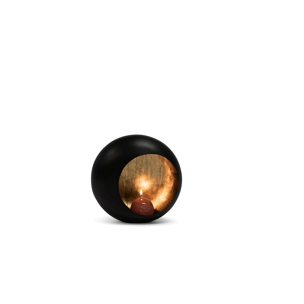 Circle small - metal - zinc antique outside/ gold antique leafing inside - Ø30 x 13cm - p/1/6