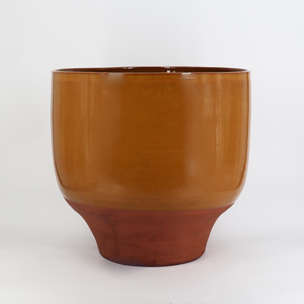 Flowerpot - ochre glazed - Ø38x 38cm - p 1