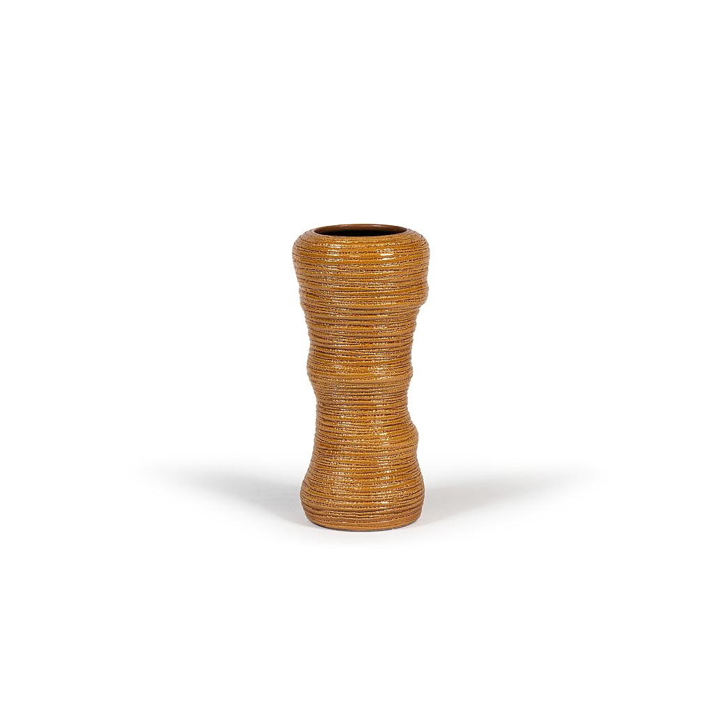 Vase organic - terracotta - caramel glazed - Ø21 x 50cm - p/2