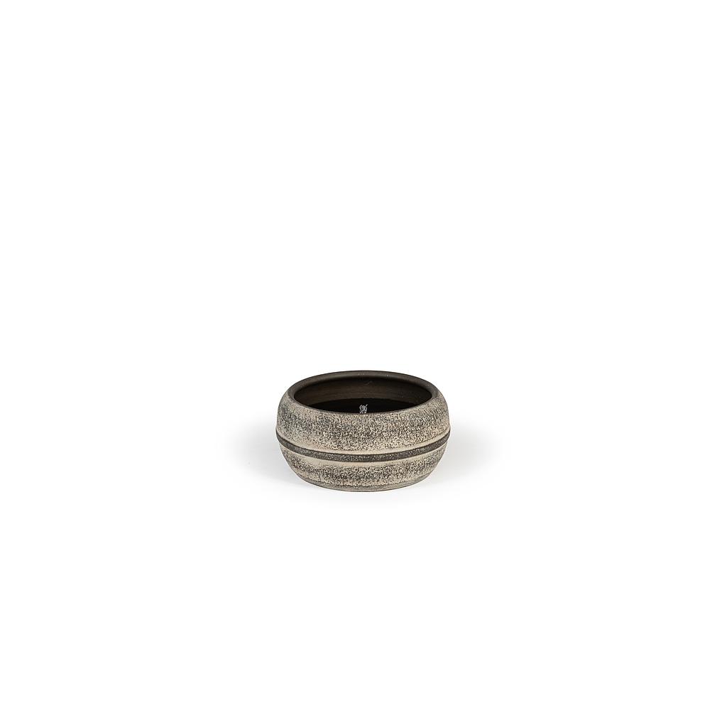 Brown aged terracotta outdoor bowl candle - Ø 29x14cm - 1 - ext. cot. - p /4/1