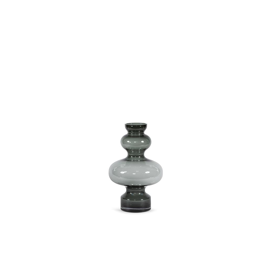 Bollvase on stand - glass - smoke - large Ø28 x 44cm - p/1
