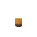 Thick votive cylinder - glass - cognac - Ø 14 x 15cm - p/4