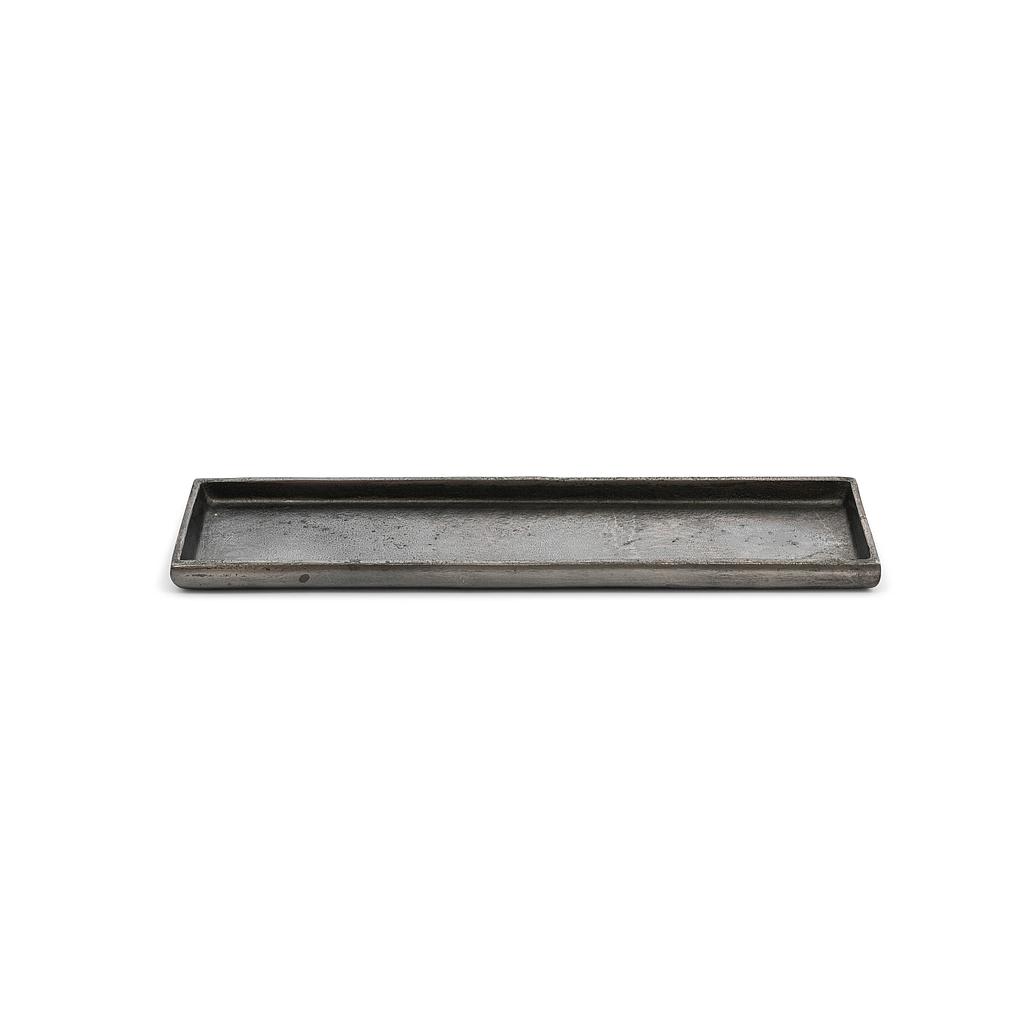 Base for wall candle - aluminium - black nickle - big 40 x 8 x 2cm - p/1/8