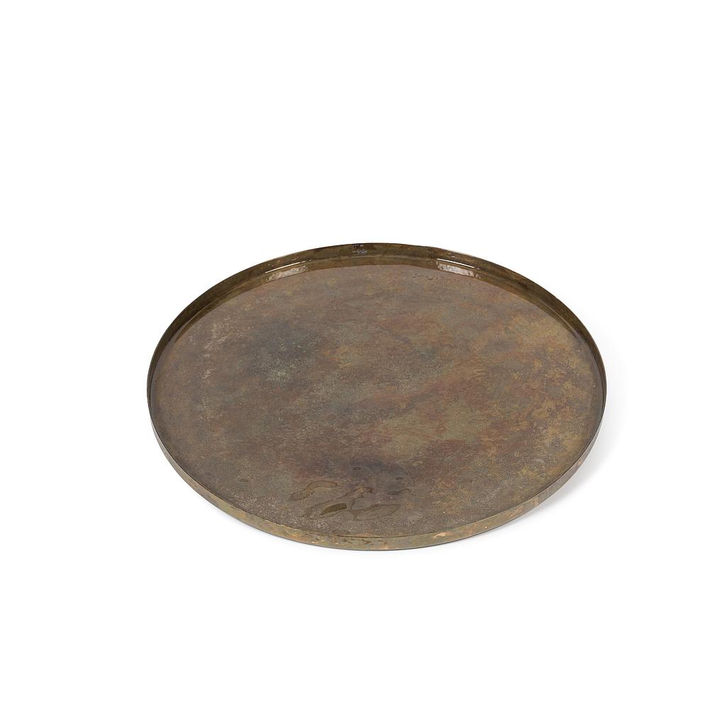 Platter - enamel - blacked patina - Ø35 x 1cm - p/1/6