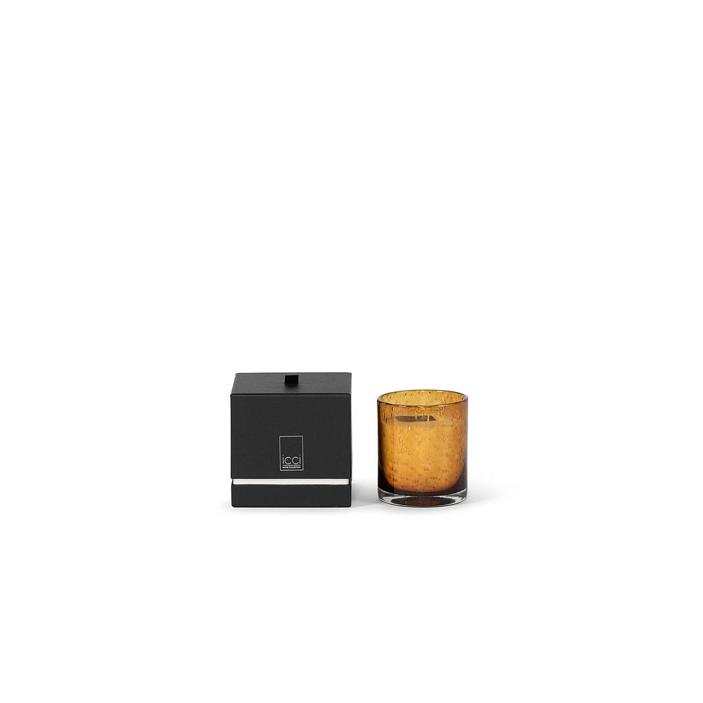 Cylindrical votive Cognac - Ø11 x 12cm - 2 - int. cot. - p /6