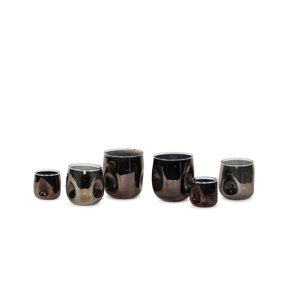 TLight Organic Shape - glass - multi brown luster - Ø7x7cm - p 6/48 (kopie)