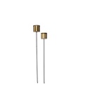 [TH1248SC] Garden candle on stick outdoor metal brass small - Ø13x115cm - 1 - ext. cot. - p/8