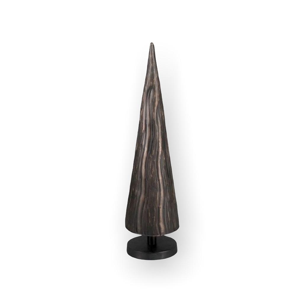 Small X-mas Tree nerved - metal - antique black - Ø12 x 42 cm - p 2