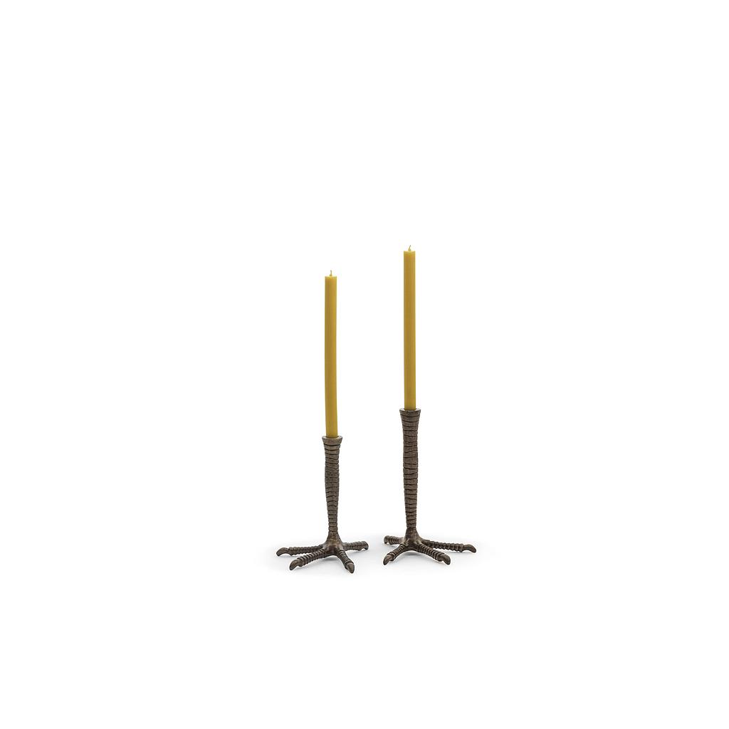 Big Chicken legg taper holder - metal - brass antique - 20x18x26 cm - p 4