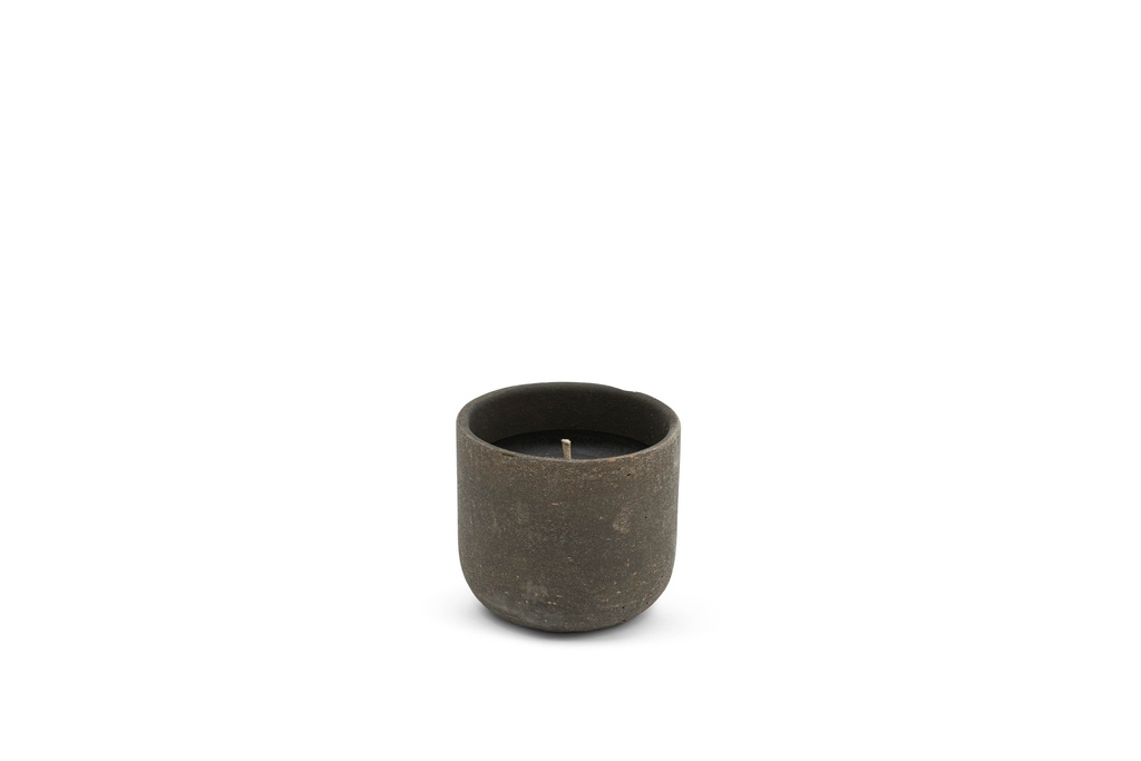 Outdoor candle matt grey/gold - Ø18 x 16cm - 1 - ext.cot. - p/4