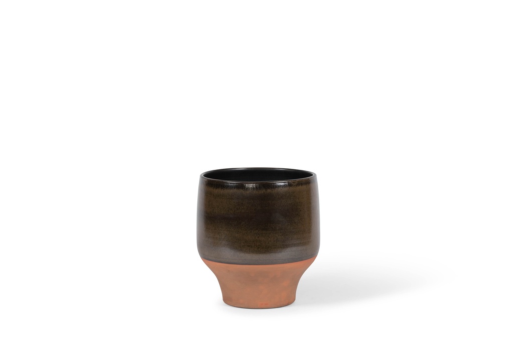 Flowerpot - terracotta - brownblue glazed - Ø28 x 29cm - p 2