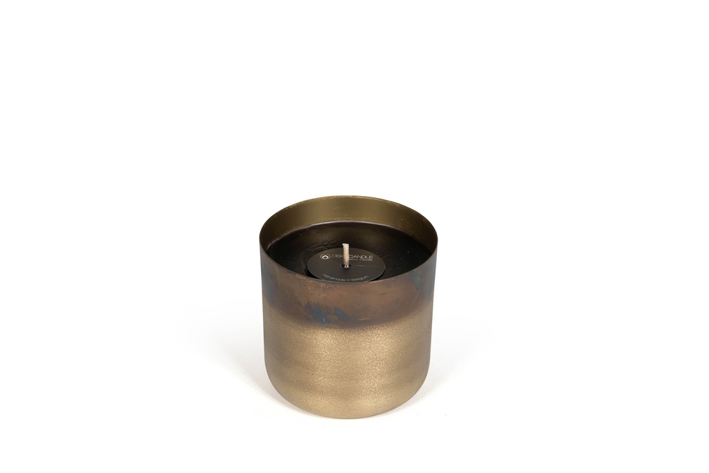 Outdoor candle metalpot brass top black antique - Ø15 x 15cm - 1 - ext. cot. - p 1/4