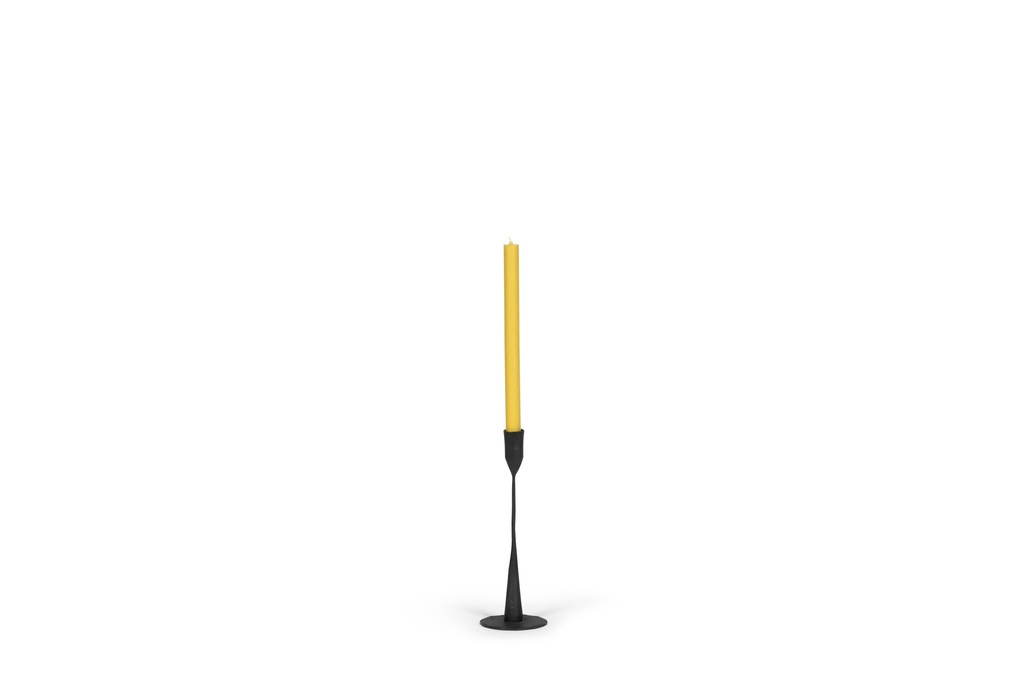 Thin forged taperholder medium - metal - black - Ø8 x 27cm - p /2